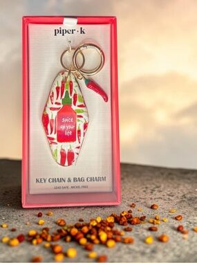 PIPER K HOT CHILI PEPPER SPICE UP YOUR LIFE, KEYCHAIN BAG CHARM TIK TOK VIRAL